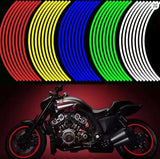 Car Bike Tyre & Body Reflective Stickers (18 stripes of Yellow Colour)